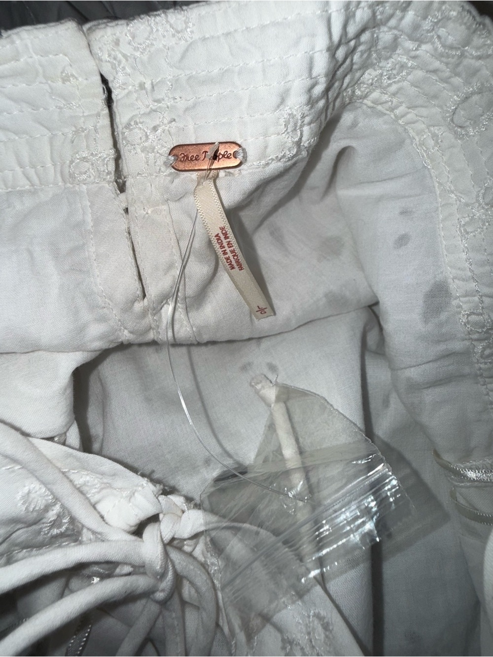 Free People White Eyelet Midi Dress - Square Neck & Wide Straps - Picture 6 of 7